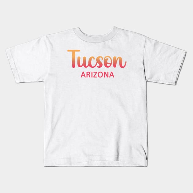 Tucson Arizona map  Arizona tourism Tucson AZ Kids T-Shirt by BoogieCreates